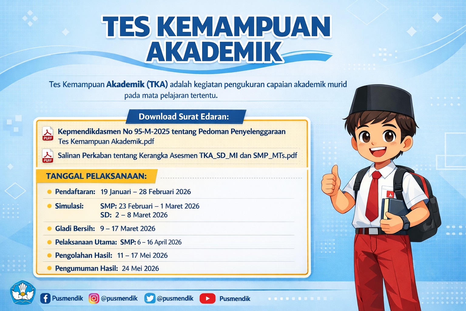 Pedoman TKA 2026 SD dan SMP: Jadwal, Mata Uji, Alurnya